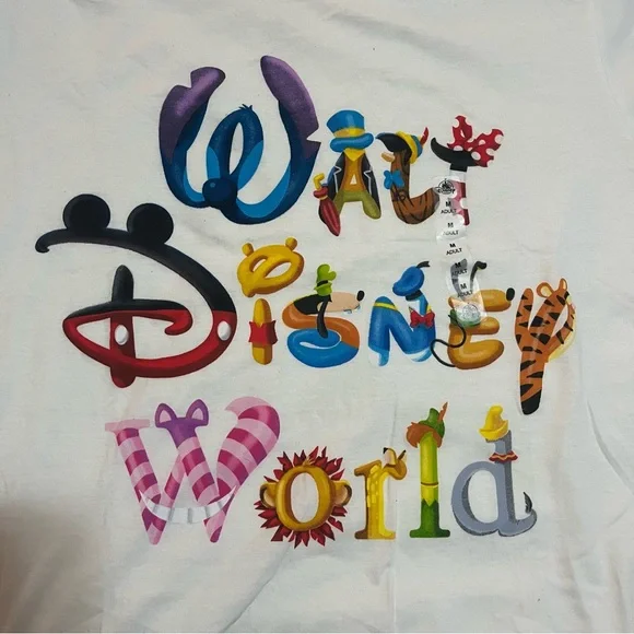 NWT Disney White Graphic T-Shirt - Picture 3 of 4